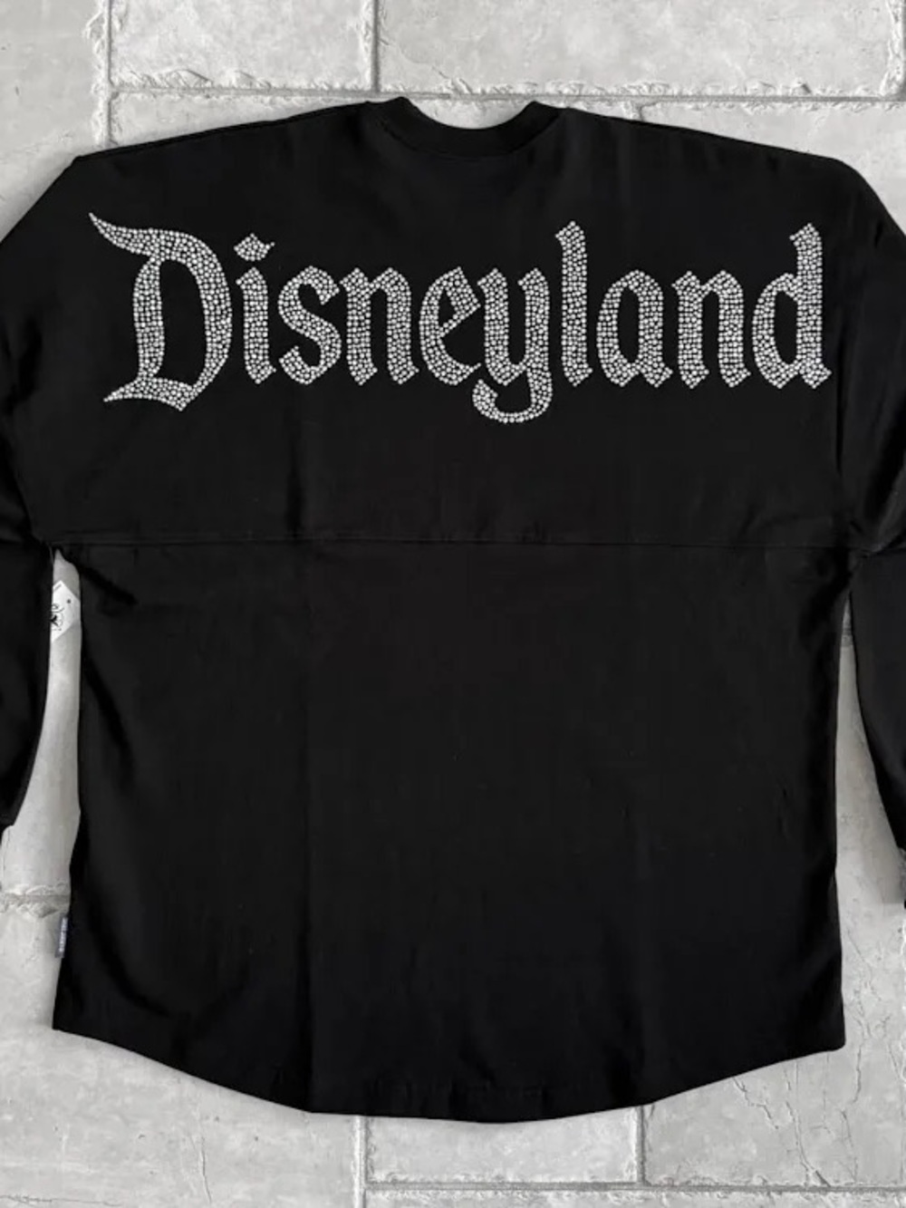Disneyland Black Long-Sleeve Tee with Crystal Logo